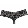 Underbyxor 3st/mycket sexig bikini herrboxare shorts leopard stil underkläder manlig elastisk stretch modedesign