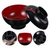 Bowls Miso Bowl Small Soup Wooden Salad Lidded Serving Multi-function Rice Household Plastic Kitchen Japanese