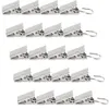 25/50/100pcs Curtain Rod Clips Durable Drapery Hook Metal Shower Curtain Rod Clip Rings Curtain Hook Clips Home Window Accessori