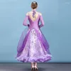 Costume de danse moderne de salle de bal adulte pour femmes robe Standard paillettes valse Tango Foxtrot compétition