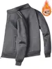 Vestes pour hommes Casual Fleece Warm Zip Up Jacket