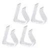 Nappe 4 Pcs Nappe Clip Printemps Pique-Nique Titulaire Sécurisation Dîner Pinces Articles De Fête En Plastique Maison Triangle Clips Transparent