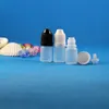 100 set 3 ml (1/10 oz) di flaconi contagocce in plastica per tappi a prova di bambino Punte LDPE Resistenza E Vapor Cig Liquid 3 ml Obhsg