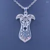 Collane con ciondolo Collana con levriero carino Cane animale Gioielli in argento placcato oro per donna Uomo Donna Ragazze Donna Bambini Ragazzi N135