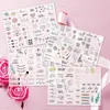 Wedding Bliss Stickers Waterproof Removable Flat Sticker Love Sticker Engagement Package Leaves Eucalyptus Pattern Lovely 4pcs