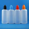 100 مجموعة / وحدة 100 مللي زجاجات قطارة بلاستيكية مقاومة للأطفال برأس رفيع طويل PE آمنة لعصير بخار السائل الإلكتروني e-Liquide 100 مللي Lxqop