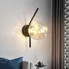 Vägglampor ledde hemljus för sovrum kök vardagsrummet modern lampa bredvid balkong gångbelysning svartgold