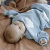 Mamelucos INS Primavera Ropa de bebé Nube Sudadera Mameluco Bebé Niña Niños Algodón Body Ropa nacida 0 a 12 meses 24M Prendas de abrigo 230626