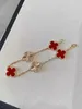 Marque boucles d'oreilles amour coeur rouge boucles d'oreilles en or Rose boucle d'oreille anneaux collier Bracelet Bracelets bijoux