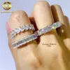 Wholesale Price 925 Sterling Silver Eternity Band Ring Iced Out Vvs Moissanite or Cz Hip Hop Men Gold