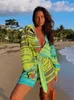 Casual Kleider Hirigin Mode Hemd Boho Gestreifte Langarm Button Down mit Gürtel Damen Outfits Sommer Strand Stil Frauen 221119