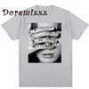 T-shirt femme T-shirt vintage T-shirt graphique Jungkook Hauts surdimensionnés unisexes T-shirt femme homme gothique Kpop Esthétique Goth Mode Streetwear J230627