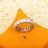 ringdesigner ringar för kvinnor lyxiga diamantringar brev mode trendiga silverringar män par ringar förlovningsringar gåvor