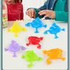 12 Stück Springsprung-Frosch-Spielzeug aus Kunststoff, lustige Hüpfspielzeuge für Kinder, Ostern, Geburtstage, Partygeschenke, gemischte Farben