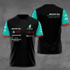 2023 mode Nya mäns T-shirts Formel 1 Racing Team Large Petroleum 3D Short Sleeve Petroleum