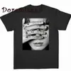 T-shirt femme T-shirt vintage T-shirt graphique Jungkook Hauts surdimensionnés unisexes T-shirt femme homme gothique Kpop Esthétique Goth Mode Streetwear J230627