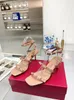 Luksusowe sandały sandały designerskie seksowne modne obcasy Walentyniczność Summer Slajd Klasyczne sandały swobodne H06