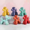 Decorative Objects Figurines Balloon Dog Statue Matte Color Home Decoration Ornaments Resin Puppy Sculpture Modern Nordic Style Living Room Animal Figures