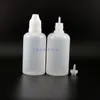 50 ML Lot 100 Stuks Hoge Kwaliteit Plastic Dropper Flessen Met Kindveilige Caps en Tips Veilige E sigaret Knijpfles lange tepel Tlbxp