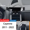 Biltelefoninnehavare för Porsche Cayenne 2011-2022 GPS Special Gravity Navigation Mobile Bracket 360 graders roterande stativ