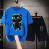 メンズトラックスーツ2ピースメンズ衣装メンセットコットンTシャツショートパンツ女性スポーツスーツジョギングセット女性トラックスーツカジュアルストリートウェア男性セットx0627