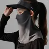 Cappellini da ciclismo Anti-UV Maschera per la protezione solare in seta di ghiaccio Donna Uomo Estate Copertura per il viso ad asciugatura rapida Protezione per il collo traspirante Fascia per l'orecchio appesa Sciarpa