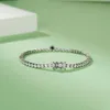 Gioielli firmati Collana Hip Hop Iced Out Bracciale tennis classico certificato 4mm Moissanite Diamond Bracciale tennis uomo in argento sterling 925