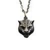 2023 Gujia 925 collar de tigre viejo de plata personalizado cabeza de animal del zodiaco piezas colgantes para hombres y mujeres