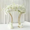 Dekoracja ślubna wazon kwiatowy el stół środkowe grupy kwiatowy metalowy stojak na kwiaty błyszczące złoty łuk Grand-Event Part236o