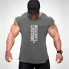 MENS TANK TOPS Gym Singlets Sweatshirts ärmlösa västbokstäver Tryck Bodybuilding Fitness Man Tank Top Shirts Casual Muscle Shirt 230627