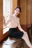 Damesblouses 2023 Mode-overhemden Dames Witte lange mouwen Ruches Kantoor Dames Werkuniform OL-stijlen