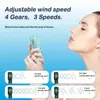 Digital Display USB Fan 4 Gears 3 Speeds Rechargeable 1200mah MINI Fan Low Noise Handheld Cute Small Fan Portable Cooling Fan