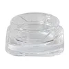 5 ml 5 g Premium-Glaskonzentratglas, Würfel, quadratischer Stil, schwarz, weißer Deckel, dicker Öl-Dab-Behälter