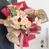 Packaging Paper Peach Skin Roll Craft Paper 52cm X 6Y Two-color Waterproof Flower Bouquet Wrapping Paper Handmade DIY Florist Kraft Tissue Paper 230626