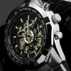 Hot 2023 Vinnare Brand Luxury Sport Men Automatic Skeleton Mechanical Military Watch Men Full Steel Rostly Band Reloj