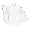 Zestawy naczyń stołowych kwadratowe kubki filtr Teapot odporna na ciepło Wykwintną patelnię 16x9.5x9cm pachnący przezroczysty szklany szklana kobieta