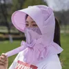 Scarves Sun Visor Children Korean Students Can Ride In Summer With Uv Protection Cover Their Faces Large Brim Hat