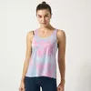 Lulu Summer T-shirt Women's Sportswear Shirts Tank Top Women Tie-dye Yoga Wear Plus Size Loose Sports Cover-ups Fiess Running