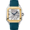 Fashion Men's Watch Skull Watch VK Quartz Watch Designer Designer Watch en acier inoxydable Sapphire Verre imperméable Orologio Di Lusso