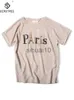 Women's T-Shirt Ins Short Sleeve Paris Eiffel Tower Beaded Tshirt Summer New Women Shinny Cotton O Necks Loose Casual Girls Tops Tees T13115X J230627