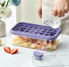 Ice Cube Maker With Storage Box Silicone Press Type Ice Cube Ice Tray Making Mould For Bar Gadget Kitchen Accessories JL1328