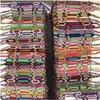 Pulseras con dijes Vintage Bohemio Étnico Trenzado Cuerda de algodón Brazaletes Pulseras Tobillera Mticolor Brazaletes Para Hombres Mujeres Amistad Regalo Dr Dh0Ed