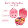 Bento Boxes Bunny Box for Kids Kinderen Student School met Verwijderbare Divider Fiambrera Infantil BPA Gratis Lekvrije Peuters 230627