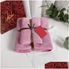 Towel Luxurys Wash Cloths Designer Asciugamani da bagno Set Coral Veet Fashion Womans Men Womens Face Absorbent 2211221D Drop Delivery Home G Dhwyk