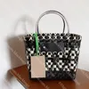 Vegetable Basket Shopping Bag Designer Beach Bag Women Tote Handbag Handwoven Handbags Spliced Hollow out Contrast Color Style