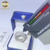 Pass Diamond Tester Mens Ring 925 Silver White Gold Moissanite Eternity Iced Out 힙합 반지