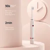 Brosse à dents Mornwell Sonic Electric T33 Brosse minuterie adulte 5 Modes Chargeur USB Brosses à dents rechargeables Ensemble de têtes de rechange 230627