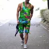 Men's Tracksuits 2022 Fashion Men's Tank Top TShirt Shorts Casual 3D Brand Daily Life Print Outdoor Fitness Mans Vest Jog 2 Piece Suit S4XL x0627
