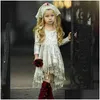 Vestidos de niña Princesa Bebé Vestido de flores Manga larga Veet Tassel Party Astilla Vestidos de moda 20211 Drop Delivery Kids Maternit Dhrgx