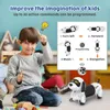 재미있는 장난감 지능형 로봇 개 24G 어린이 무선 원격 제어 아이들을위한 스마트 전자 애완 동물 프로그래밍 가능한 선물 230626 이야기